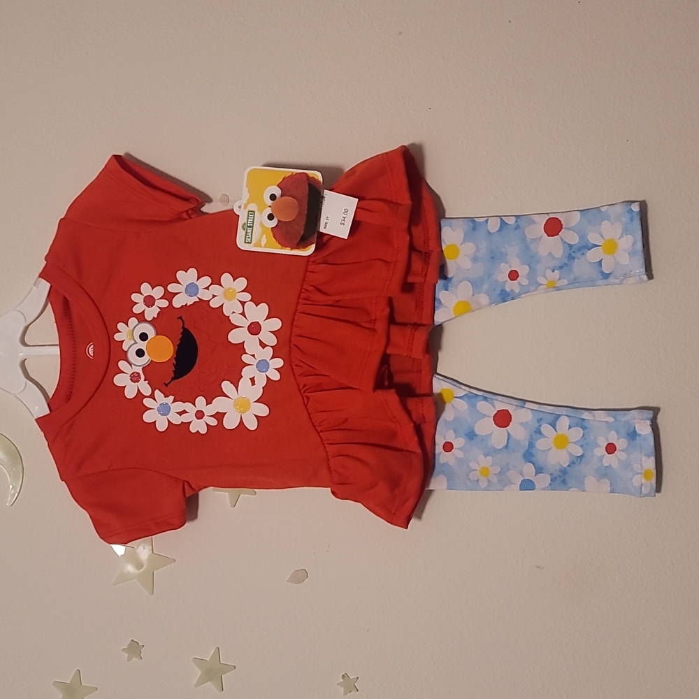 2T Sesame Street Elmo Top and Pants Set